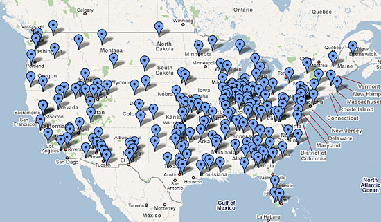 Locations of over 800 FEMA Camps